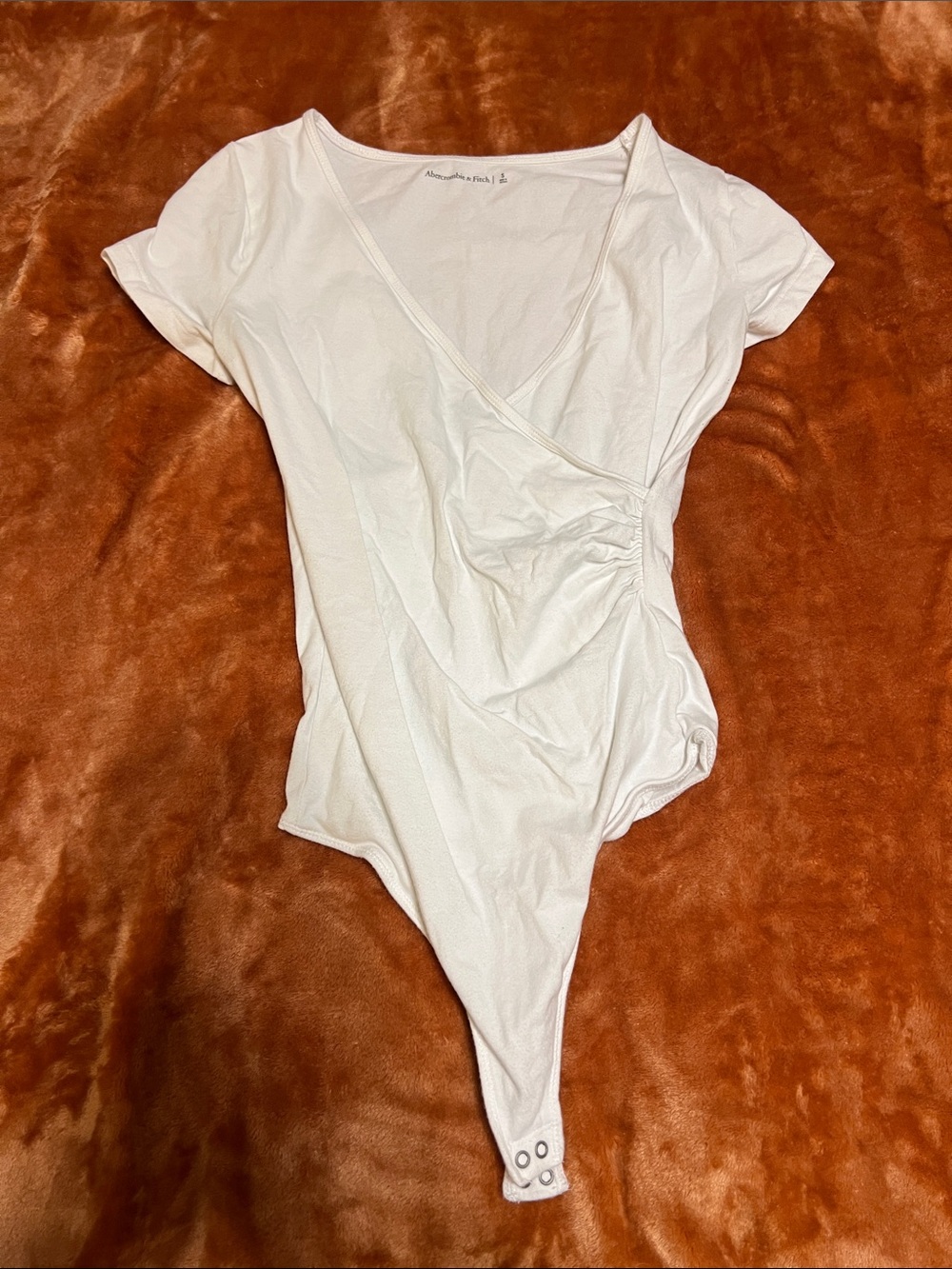 Abercrombie & Fitch Cream Wrap-Style Bodysuit